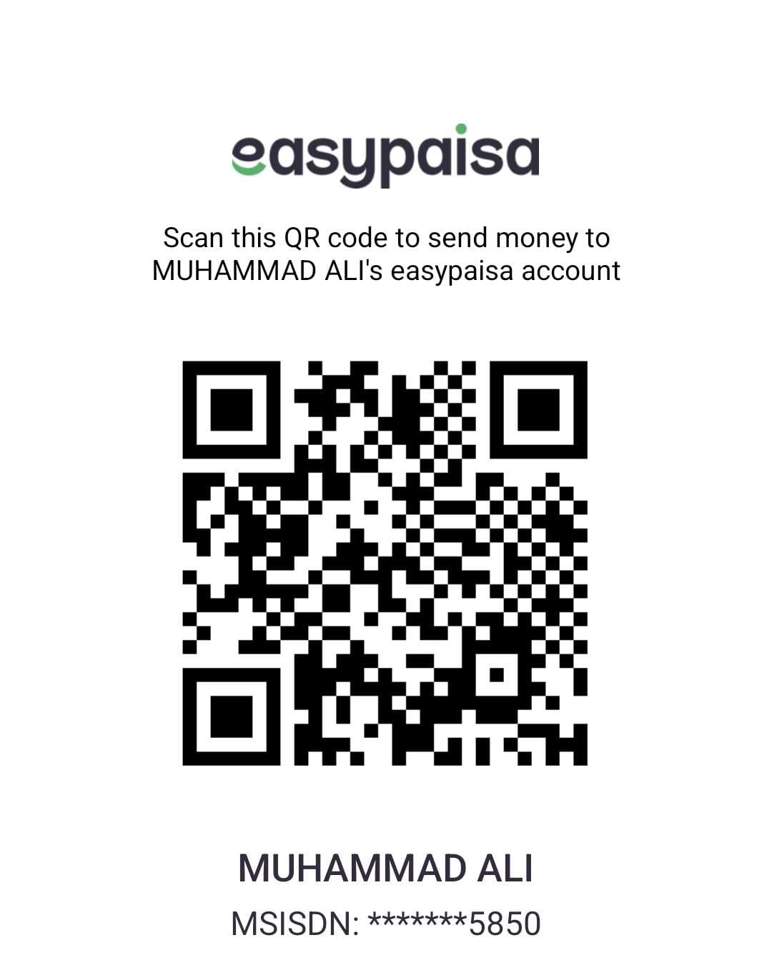 Easypaisa Barcode